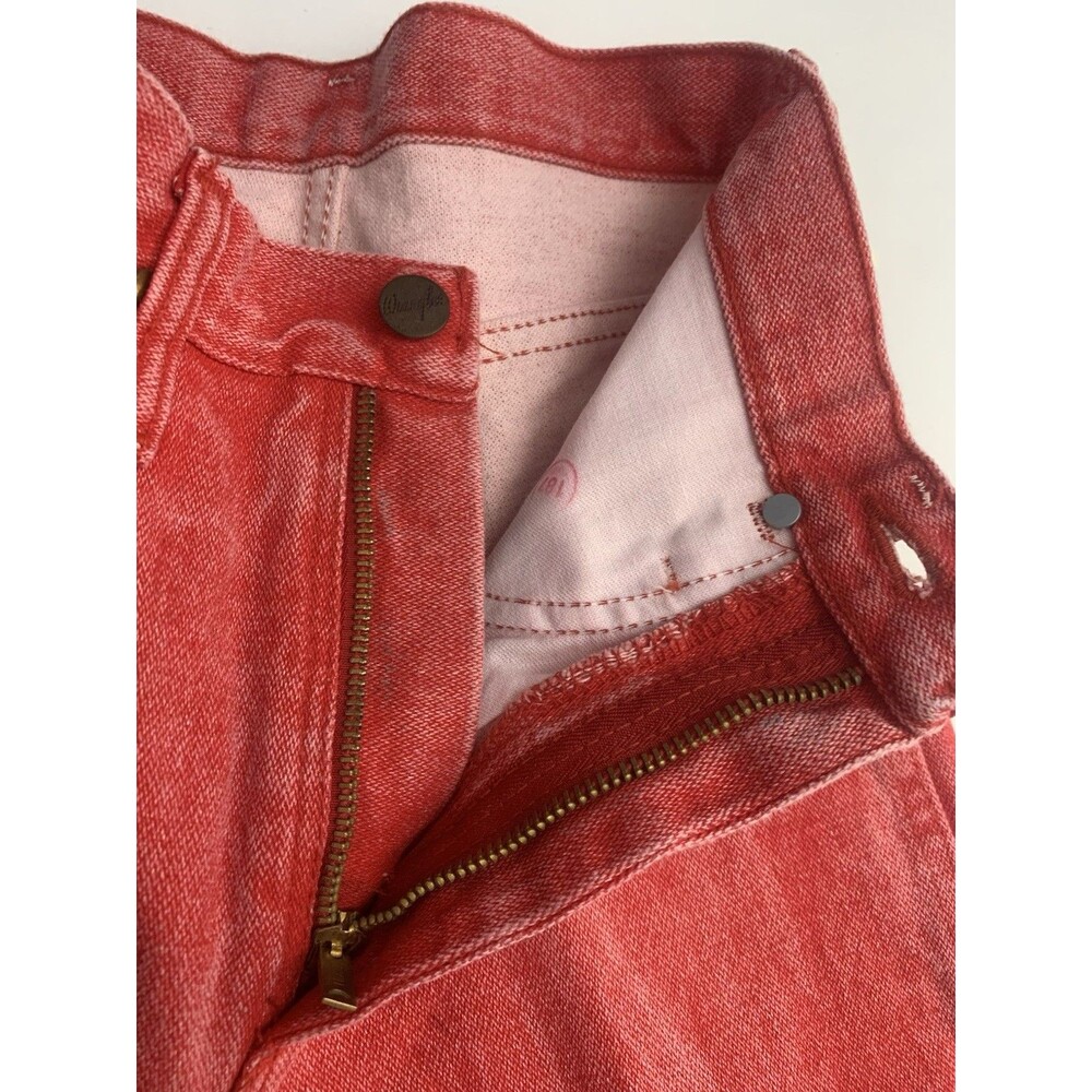 VTG Wrangler Women’s Jeans 1 x 34 Cowboy Cut Western Acid Wash Red-Orange Rodeo - Picture 10 of 16